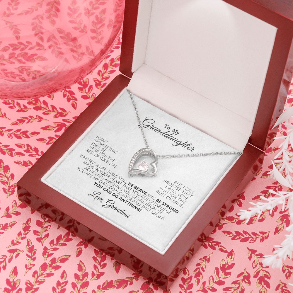 Forever Love Necklace Granddaughter Love Grandma You Can Do Anything