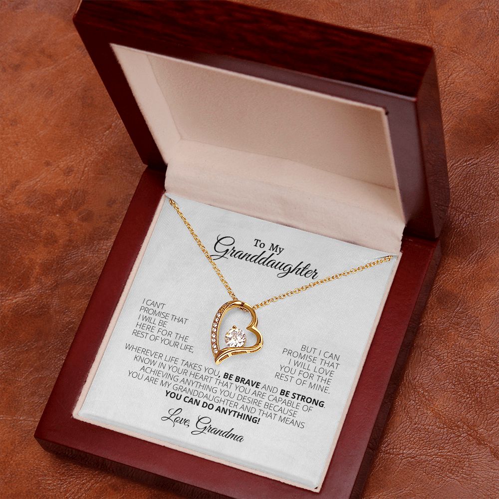 Forever Love Necklace Granddaughter Love Grandma You Can Do Anything