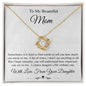To Mom Love Knot Necklace (From Daughter)