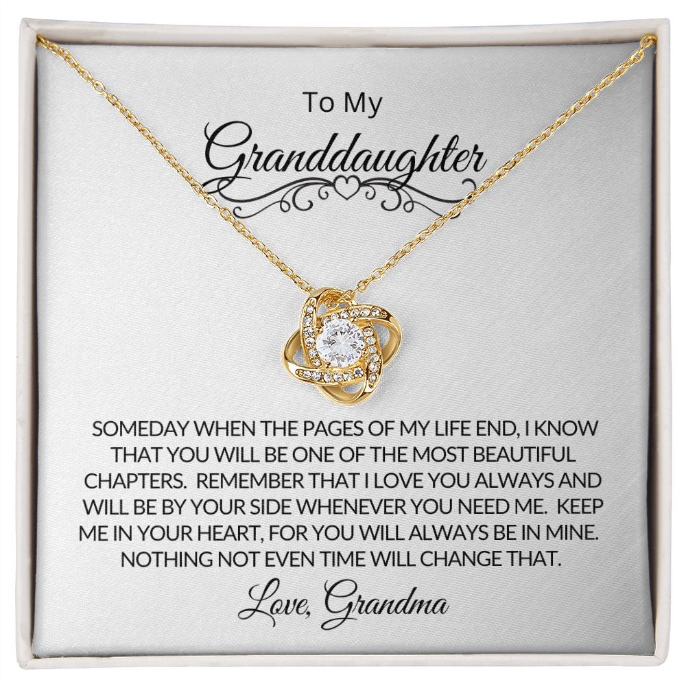 Love Know Necklace Granddaughter Love Grandma Keep Me In Your Heart