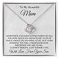 Love Knot Necklace| To Mom | From Son | Hard to Find the Words