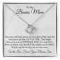 Love Knot Necklace | Bonus Mom | From Bonus Son Thank you for Loving Me as Your Own