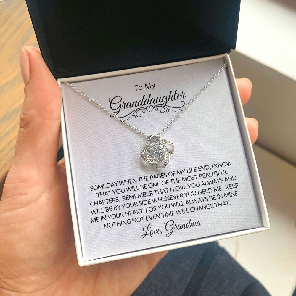 Love Know Necklace Granddaughter Love Grandma Keep Me In Your Heart