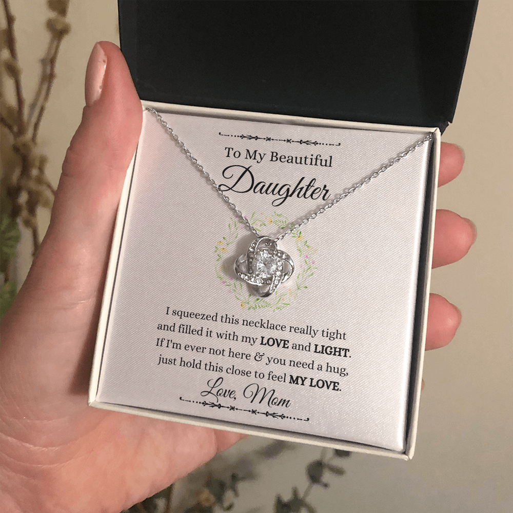 Love Knot Necklace (Yellow and White Gold Variant)