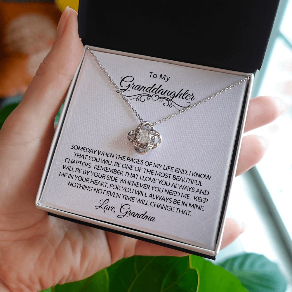 Love Know Necklace Granddaughter Love Grandma Keep Me In Your Heart