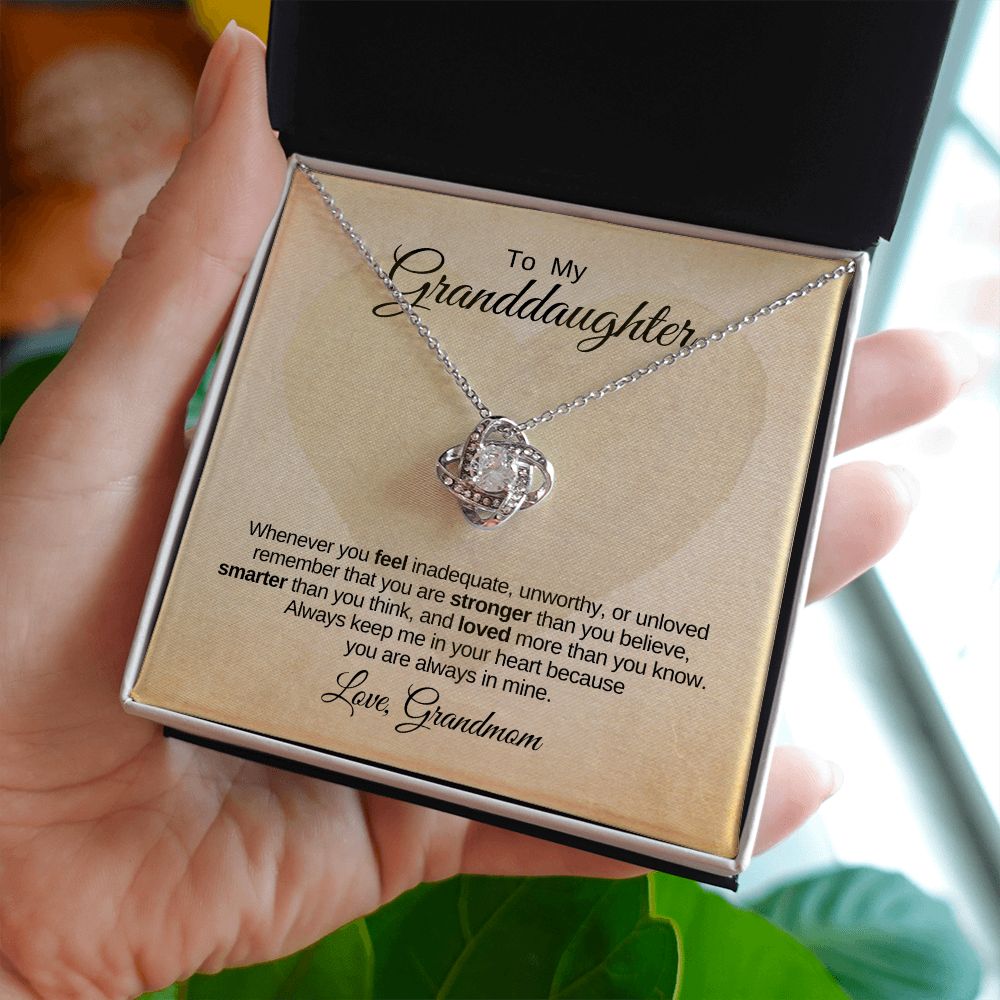 Love Knot Necklace To Granddaughter Love Grandmom