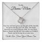 Love Knot Necklace | Bonus Mom | From Bonus Son Thank you for Loving Me as Your Own