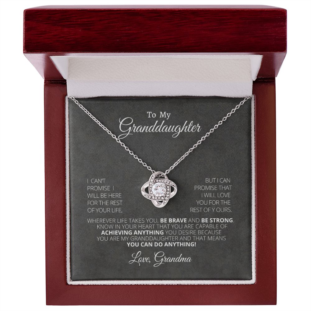 Love Knot Necklace Granddaughter Love Grandma