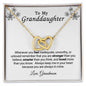 Granddaughter Interlocking Heart Necklace, Love Grandmom