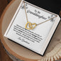 Granddaughter Interlocking Heart Necklace, Love Grandmom