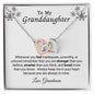 Granddaughter Interlocking Heart Necklace, Love Grandmom