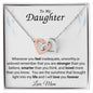 Interlocking Heart Necklace on White Background (Yellow and White Gold Variant)