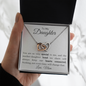 Interlocking Hearts Necklace White Background (Yellow and White Gold)