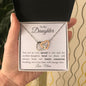 Interlocking Hearts Necklace White Background (Yellow and White Gold)
