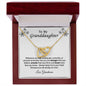 Granddaughter Interlocking Heart Necklace, Love Grandmom