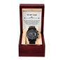Black Chronograph Men's Watch for Dad from Daughter