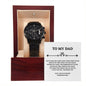 Black Chronograph Men's Watch for Dad from Daughter
