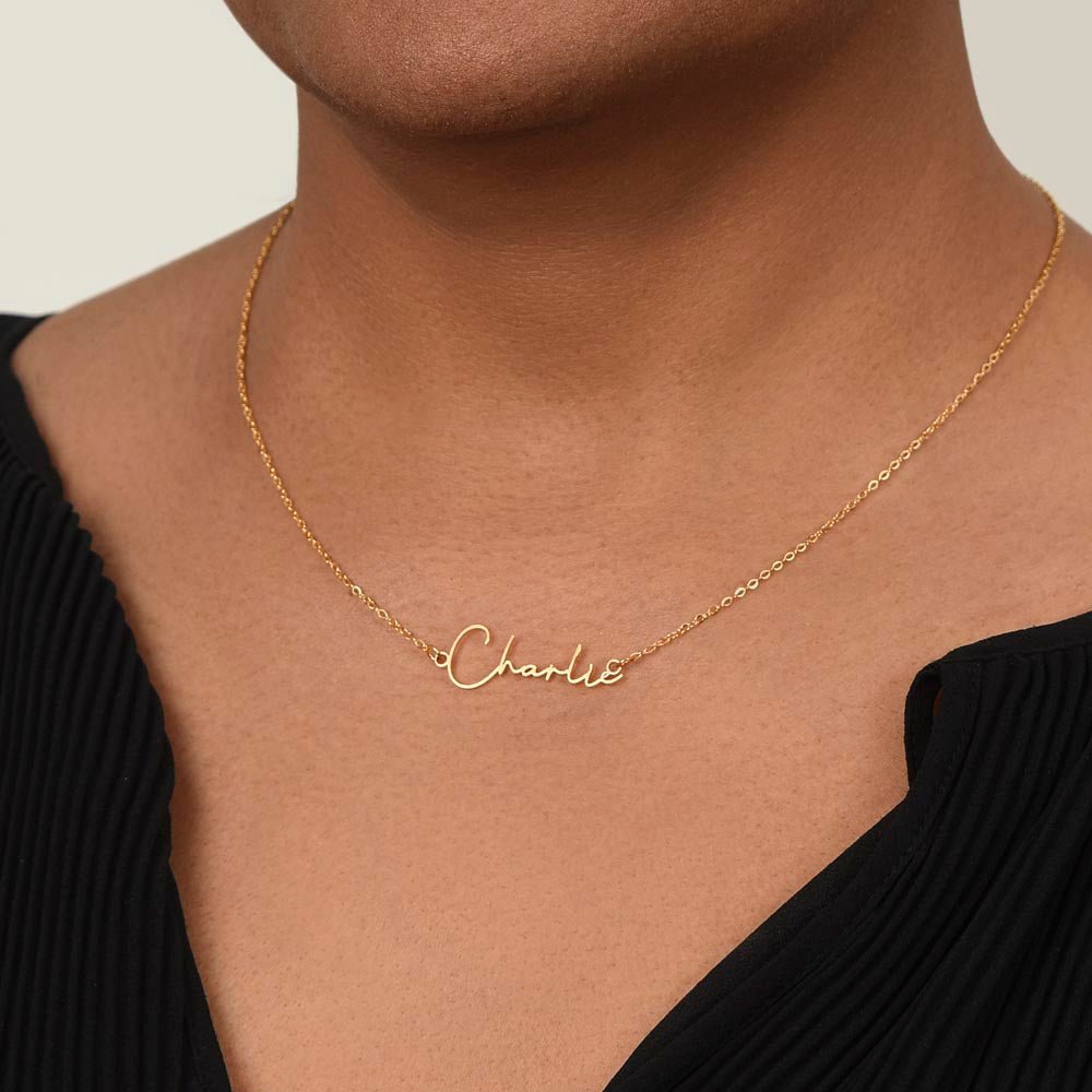 Signature Name Necklace Daughter Love Dad