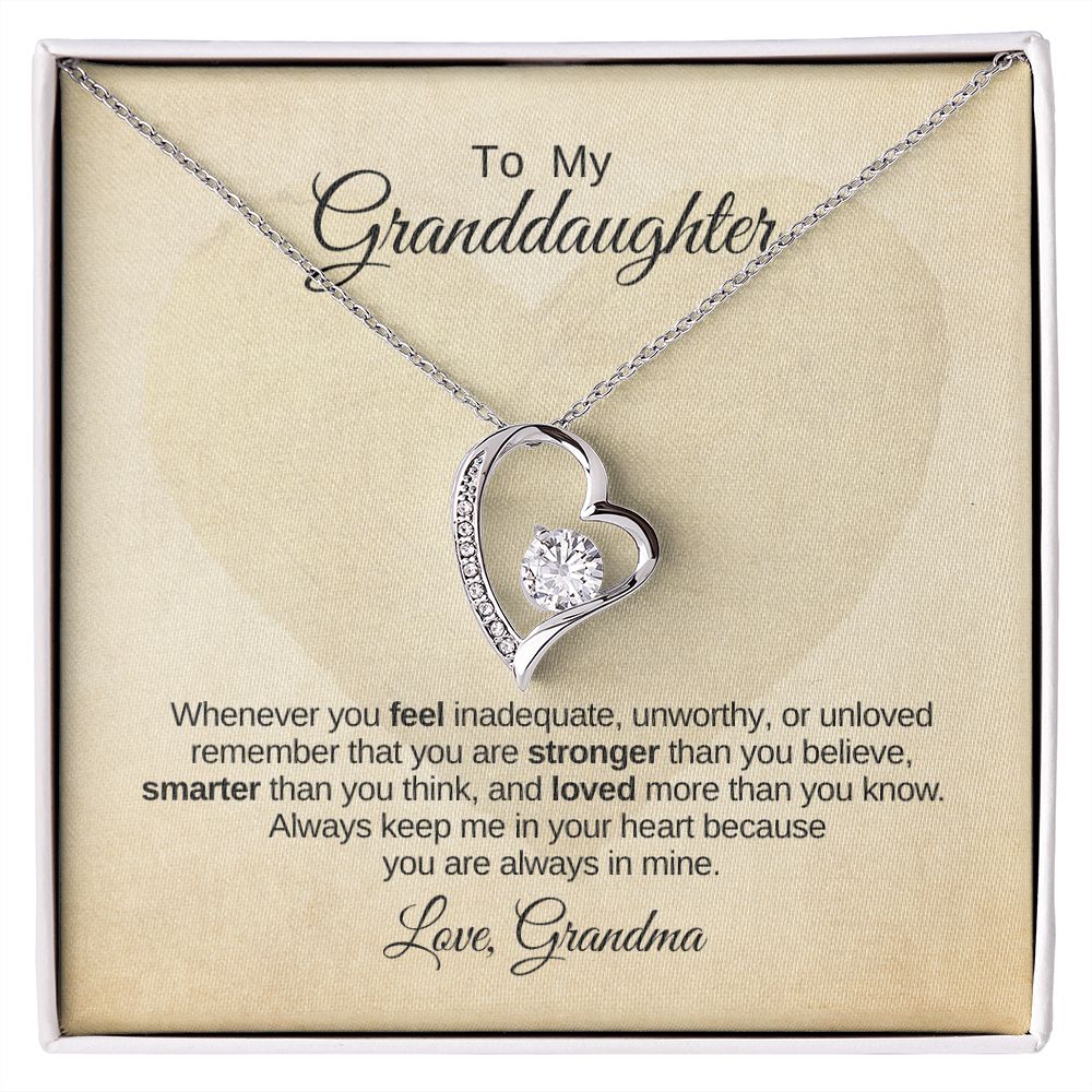 Forever Love Necklace Granddaughter Love Grandma In My Heart