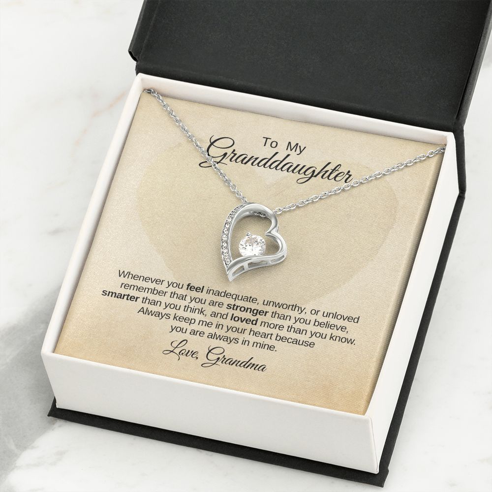 Forever Love Necklace Granddaughter Love Grandma In My Heart
