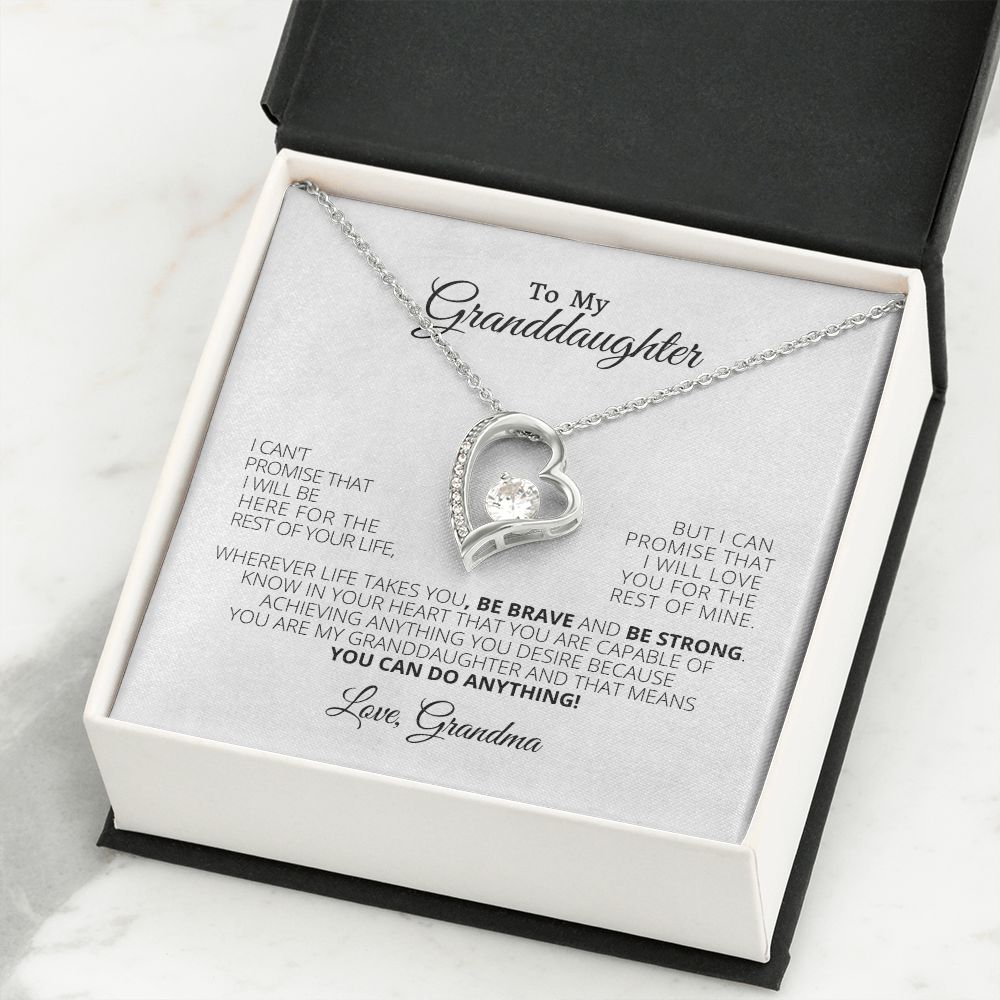 Forever Love Necklace Granddaughter Love Grandma You Can Do Anything