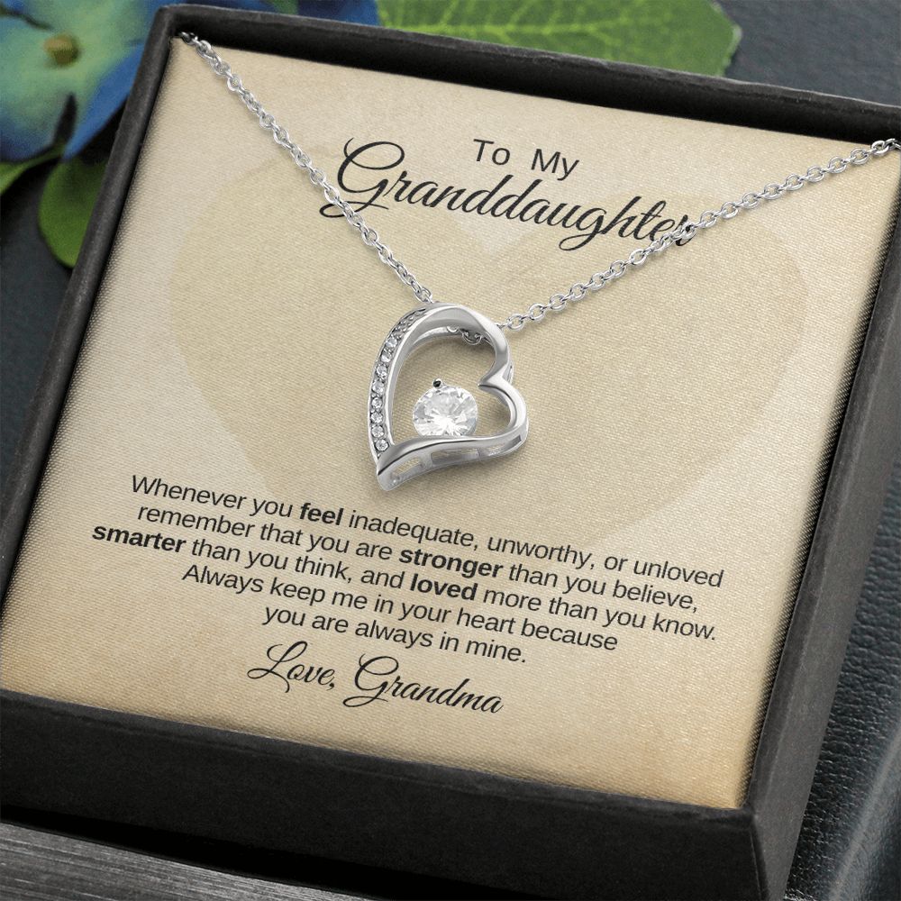 Forever Love Necklace Granddaughter Love Grandma In My Heart Forever