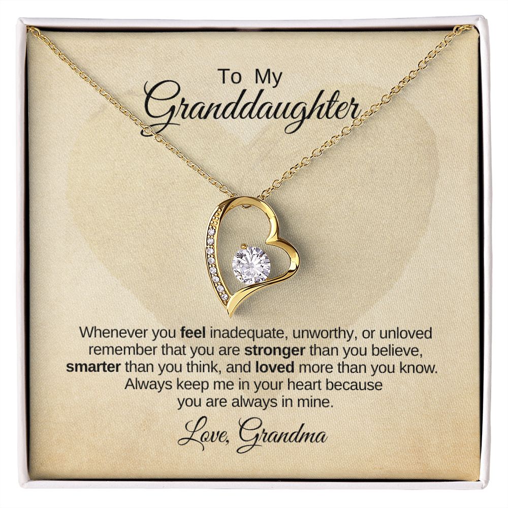 Forever Love Necklace Granddaughter Love Grandma In My Heart