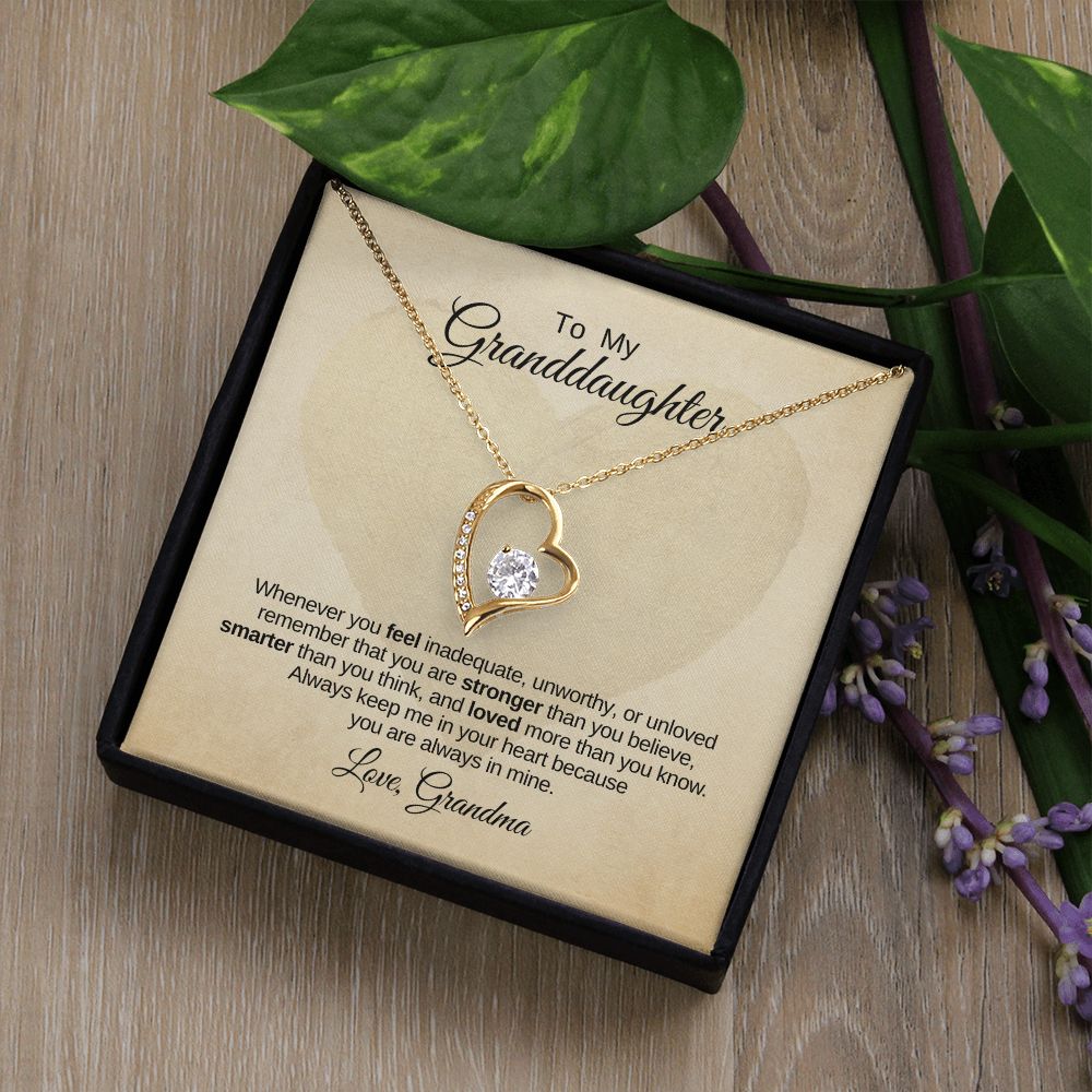 Forever Love Necklace Granddaughter Love Grandma In My Heart