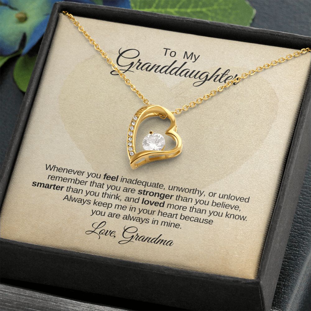 Forever Love Necklace Granddaughter Love Grandma In My Heart Forever