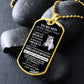 To My Son, "This Old Lioness will Always Have Your back" Dog Tag Necklace