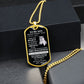 To My Son, "This Old Lioness will Always Have Your back" Dog Tag Necklace
