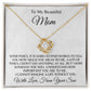Love Knot Necklace| To Mom | From Son | Hard to Find the Words