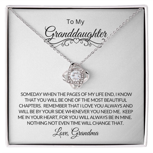 Love Know Necklace Granddaughter Love Grandma Keep Me In Your Heart