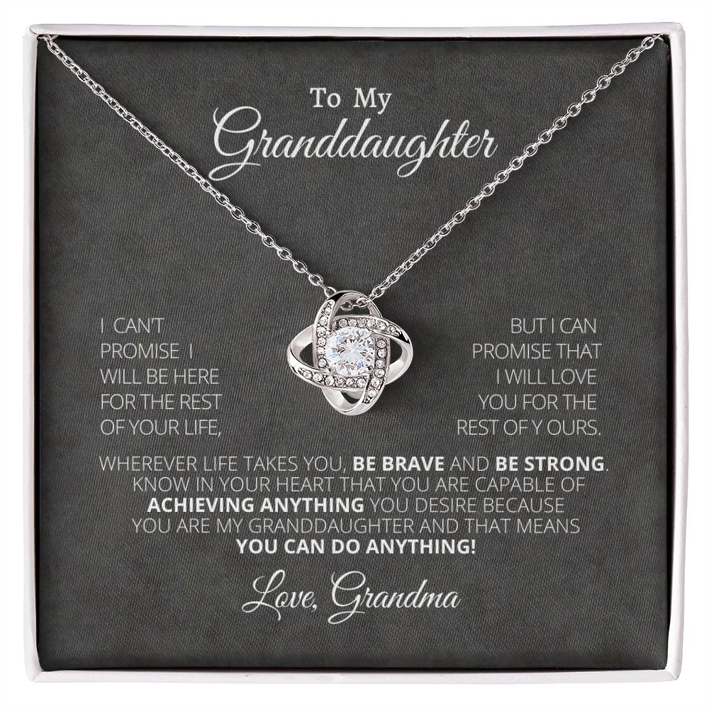 Love Knot Necklace Granddaughter Love Grandma