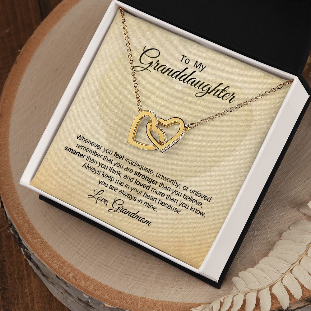 Interlocking Heart Necklace, Love Grandmom