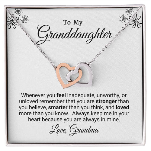 Interlocking Heart Necklace Granddaughter Love Grandma 