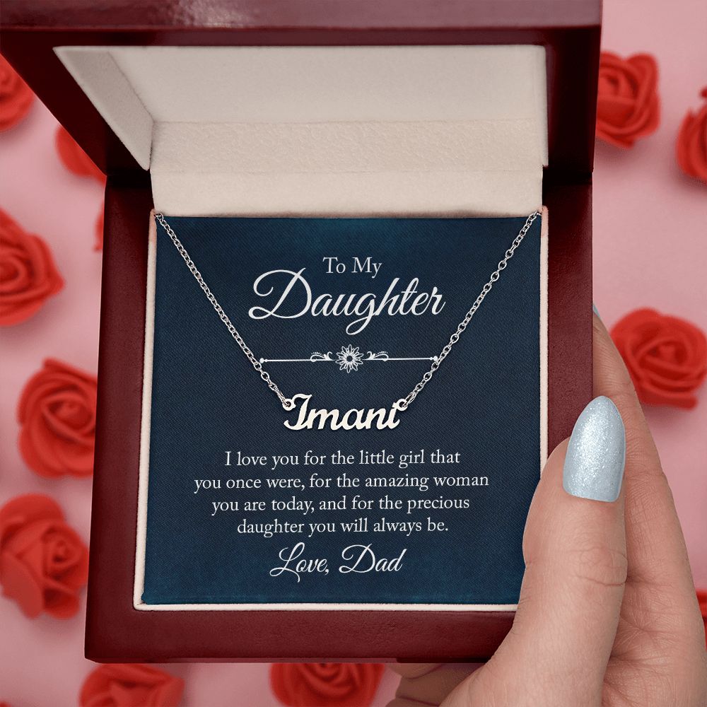 Custom Name Necklace- From Dad to Daughter